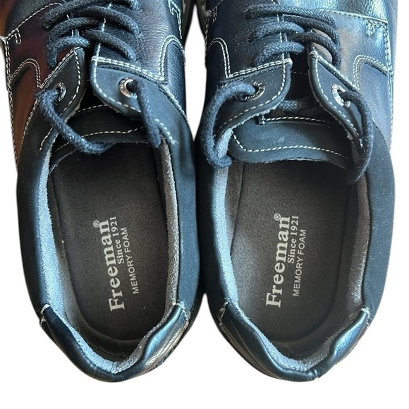 New Freeman Jason 1921 Tie Oxford Shoe Black  Versatile Preppy Memory Foam 8M - Picture 6 of 13